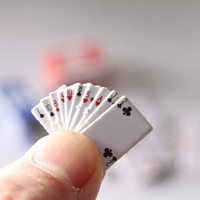 Accessoires pour jeux de cartes, accessoires pour maison de poupée, décors de photographie, jouets alimentaires miniatures, bricolage, cartes à jouer miniatures, scène