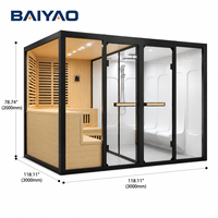 Cabina de Ducha de Vapor Prefabricada con Diseño de Sauna para Instalación en Baños de Casas, Hoteles y Resorts