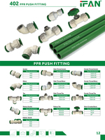 Raccords PPR en gros IFAN Plomberie PN25 ASTM F2389 PPR Quick Connect Tee Elbow Socket Raccords PPR