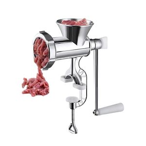 Picadora manual de carne con palanca y abrazadera para uso doméstico, picadora de carne y verduras de acero inoxidable - Product Image 1