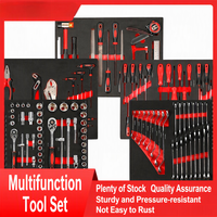Ensemble d'outils combinés pour mécanicien de 201 pièces, fabriqué en acier au chrome-molybdène-vanadium, outils de réparation automobile et domestique, outils EVA