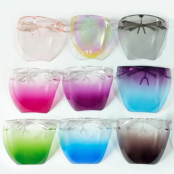 Óculos protetores anti-neblina, óculos de segurança do rosto, plástico, transparente, protetor facial, viseira