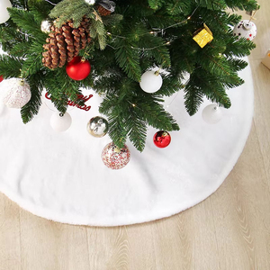 Nuevo producto: falda de árbol de Navidad de felpa blanca pura, decoración navideña, accesorios para árboles de Navidad - Product Image 2