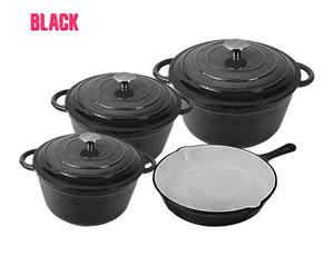 Afrique du Sud 7 pièces ensemble de casseroles <span class=keywords><strong>en</strong></span> <span class=keywords><strong>fonte</strong></span> émaillée ustensiles de cuisine casserole pour toutes les tables de cuisson - Product Image 4