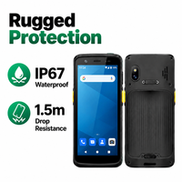 Terminal portable robuste IP67 5,5 pouces PDA Android 14 4G avec lecteur de codes-barres 1D 2D pour l'inventaire d'entrepôt