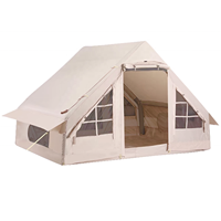 Tenda Udara Tiup 3x2.1M Mudah Dipasang, Tenda Oxford T/C untuk Keluarga, Glamping, Tenda Kabin Outdoor untuk 2/3/4 Orang
