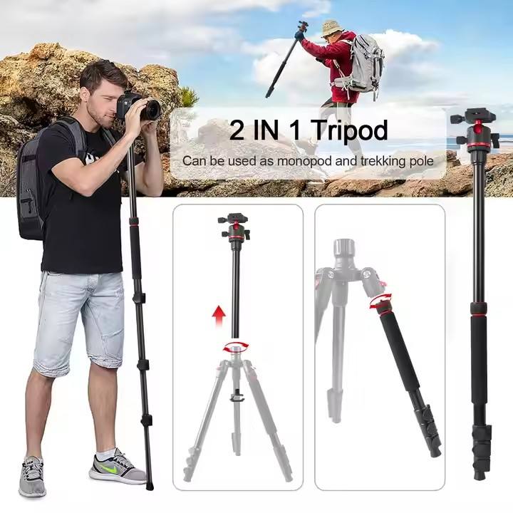 Zome I Q173 Aluminum Tripods Monopod Professional Support Stand
