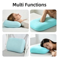 Coussin de dossier ergonomique portable en mousse à mémoire de forme pour lit, oreiller pour la sieste, soulagement de la douleur, housse de chaise de bureau lavable