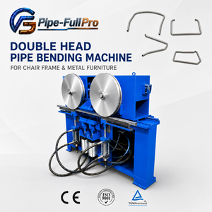 Double Head Pipe Bending Machine Hydraulic Semi Automatic Tube Bender 0-180 Degree for Chair Frame Furniture <b>U</b> Shape Steel - Product Image 1