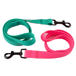 Juego de collar y correa impermeables de PVC de silicona para cachorros duraderos con cintas personalizadas e impresión para entrenamiento - Product Image 3