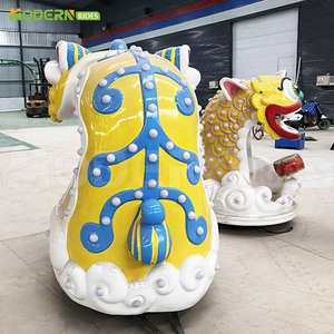 Juego de <span class=keywords><strong>Tren</strong></span> Eléctrico Lion Dance para niños-Parque temático y centro comercial Paseo de atracciones con construcción de acero - Product Image 5