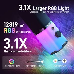 Nhà máy cung cấp năng động microphone với RGB ánh sáng ánh sáng-trọng lượng microphone cho chơi game live streaming phần mềm - Product Image 5