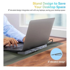 Adaptateur de concentrateur USB 3.1 type-c multifonction 11-en-1 Station d'accueil USB C avec <span class=keywords><strong>HDMI</strong></span> VGA DP RJ45 Ethernet <span class=keywords><strong>Micro</strong></span> SDTF pour ordinateur portable - Product Image 3