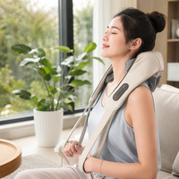 Masseur de cou et d'épaules Shiatsu 6D avec chaleur infrarouge, physiothérapie, télécommande sans fil, coussin de massage des tissus profonds détachable et nettoyable