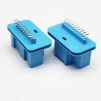 Conector Automotriz de 2.54mm de Paso, 10 Pines, 90 Grados con Poste de Posicionamiento, Aguja Plana K2008 para Placa PCB