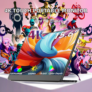 צג נייד מתקפל בגודל 15.6 אינץ' מסוג IPS <span class=keywords><strong>4K</strong></span> 60Hz עם מסך מגע HDR, חיבור Type C, תאורת LED אחורית וזמן תגובה של 4ms, OEM/ODM - Product Image 2