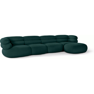 Luxury Architectural Modular Sectional Sofa Scalloped Silhouette Deep <b>Seating</b> Couch for Villa - Product Image 1