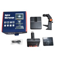 Microscope numérique à zoom continu SCIEDU AAMSDT17 1-1000X, écran LCD HD 4,3 pouces, 2MP 1080P, microscope électronique pour PCB