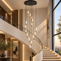 Luminaire suspendu moderne pour escalier, hall d'hôtel, atrium, villa résidentielle, projets commerciaux, design élégant