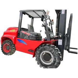 China Manufacturer Off Road Forklifts China Off-Road Fork Lift Truck All Terrian Forklift 4.5 Ton 4x4 Forklift