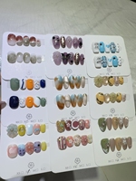 Uñas Acrílicas de Lujo Hechas a Mano con Efecto Ojo de Gato 3D, Forma de Almendra, Cortas, Reutilizables, con Pegamento, Logotipo Personalizado