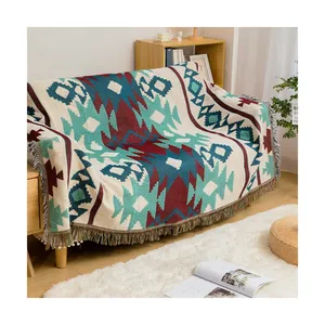 Retro European Style Custom Woven Tapestry Blanket Fabric Throw Warm Blanket Insulation Cushion Cover Sofa Throw Blanket