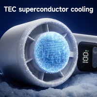 Ventilateur USB en gros, mini ventilateur rechargeable avec écran LED, pliable, refroidissement par glace, portable, turbo, à main