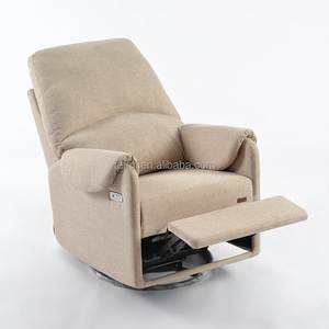 Fauteuil pivotant et inclinable pour chambre d'enfant, fauteuil à bascule confortable pour salon, fauteuil inclinable avec fonction pivotante et bascule. - Product Image 1