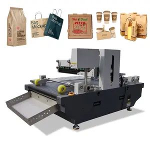 Máquina de bolsas de papel con impresora de papel, máquina de impresión de bolsas de papel digital