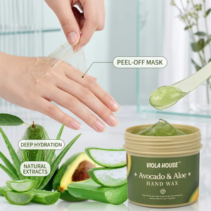 VIOLA HOUSE <span class=keywords><strong>Masque</strong></span> pour les mains hydratant et exfoliant à l'avocat et à l'aloès pour mains sèches et vieillissantes, réparation et lissage de la peau, 150g OEM - Product Image 1