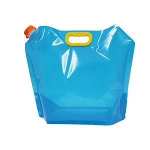 แบบพกพาถุงน้ำพับ2l/3l/5l ของเหลวกลางแจ้งใสเบียร์ดื่มน้ำผลไม้เครื่องดื่มแบบพกพาพวยกระเป๋าถุงพลาสติกใส