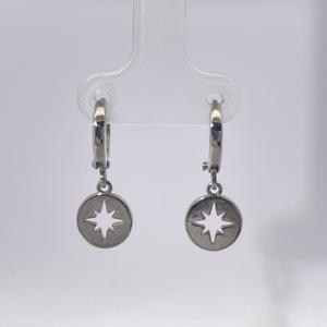 Pendientes de Aro con Forma de Moneda de Estrella del Norte, Estilo Clásico y Sencillo de Tianyu Gems, en Latón Chapado en Oro - Product Image 5