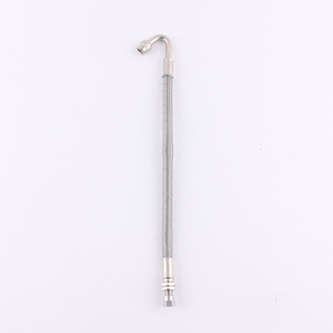 Tube d'extension métallique tressé en acier inoxydable pour gonflage de pneus de voiture, camion, bus avec courbure à 90 degrés - Product Image 2
