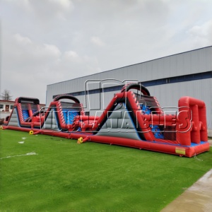 Percorso a Ostacoli Gonfiabile Commerciale in PVC da 0,55 mm per Esterni con Scivolo e Parete da Arrampicata, Gioco d'<span class=keywords><strong>Avventura</strong></span> Certificato CE per Noleggio Feste ed Eventi - Product Image 5