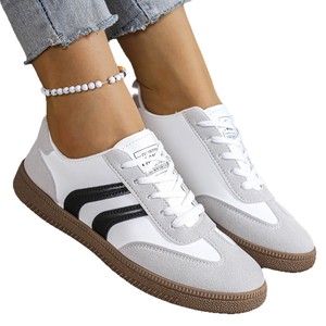 <span class=keywords><strong>Scarpe</strong></span> da Corsa Casual da <span class=keywords><strong>Donna</strong></span> Bianche con Lacci, Leggere, Tomaia in PU, Suola in Gomma, Vendita Calda Transfrontaliera - Product Image 5