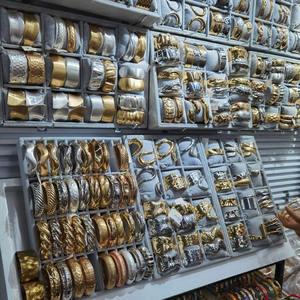 Bracciale Largo in Oro, Gioiello Punk Chunky, Offerta Speciale, Bracciale in Oro 18k Impermeabile - Product Image 3