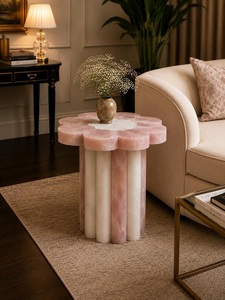 Table d'appoint en résine en gros, table d'appoint moderne faite à la main, meuble décoratif pour salon, chambre, bureau à domicile, hôtel - Product Image 1