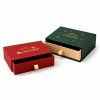 Boîte coulissante en papier rigide avec logo personnalisé pour bijoux et cosmétiques, estampage à chaud doré