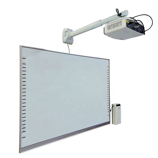 All-in-one Interactive Whiteboard 92" Smart Projector 100 Inch Educational Classroom Board with Android/Windows OS Wall Mounted