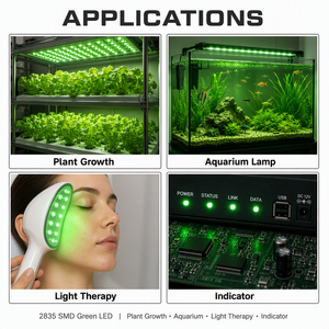 <span class=keywords><strong>LED</strong></span> SMD 2835 vert 500nm 520nm 590nm 0.1W 0.2W 0.5W pour la croissance des plantes, lampe d'aquarium, luminothérapie esthétique, indicateur - Product Image 3