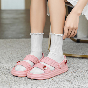 Womens <b>Platform</b> <b>Sandals</b> Open Toe Breathable <b>Wedges</b> Beach Shoes Summer Outdoor Height Increasing Slippers Candy Colors - Product Image 4