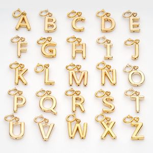 B4799 haute qualité 18k plaqué or véritable breloque lettre initiale pendentif breloque pour collier bracelet faisant bricolage - Product Image 1