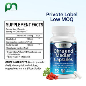 Compléments alimentaires à base de plantes pour hommes, capsules d'okra - Énergie, vitalité et stimulation de l'immunité, végétalien, faible teneur en sucre et en matières grasses, non destiné aux adolescents - Product Image 2