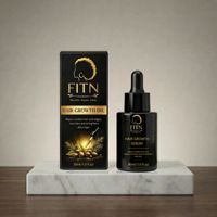 Serum Minyak Penumbuh Rambut 60ml 2 Pack Perawatan Minyak Jarak untuk Rambut Afro Alami Organik Grosir OEM ODM Label Pribadi FITN
