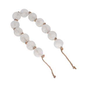 Ghirlanda di perline in vetro smerigliato con corda di iuta per decorazioni domestiche, mensole e tavolini da caffè - Product Image 2