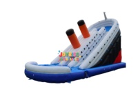 Toboggan aquatique gonflable en PVC de 22 pieds de haut avec piscine pour une utilisation intérieure/extérieure à la maison ou à l'école