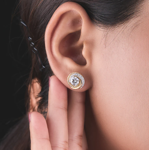 Elegantes pendientes de diamantes brillantes para mujer, joyería brillante de lujo, regalo perfecto para cualquier ocasión de la India - Product Image 3