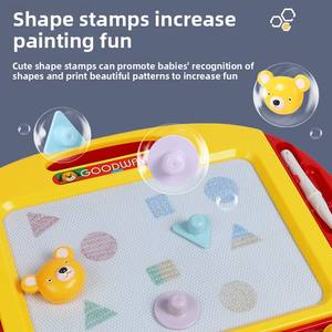 Juguete de pintura magnético educativo interesante para bebés, juguete borrable colorido para niños, tablero grande de escritura y dibujo. - Product Image 3