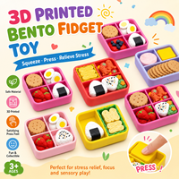 Vashine Boîte Bento Imprimée en 3D, Jouet Anti-Stress, Interrupteur Mécanique, Clicker, Aliment Miniature, Ornement de Bureau et Cadeau Sensoriel