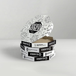 عبوة مخصصة مموجة وصديقة للمشروبات الجاهزة والتوصيل متينة وقابلة للتخصيص لحلول تغليف البيتزا - Product Image 5